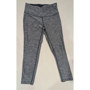 New Balance Leggings Womens S Blue Excellent Space Dye Crop High Rise Tights
